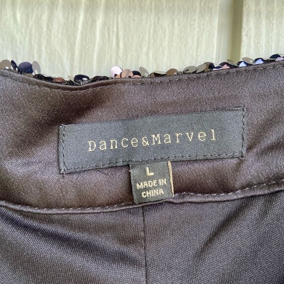 Anthropologie Dance & Marvel Black Sequin Tuxedo Pants – Large - Picture 4 of 7
